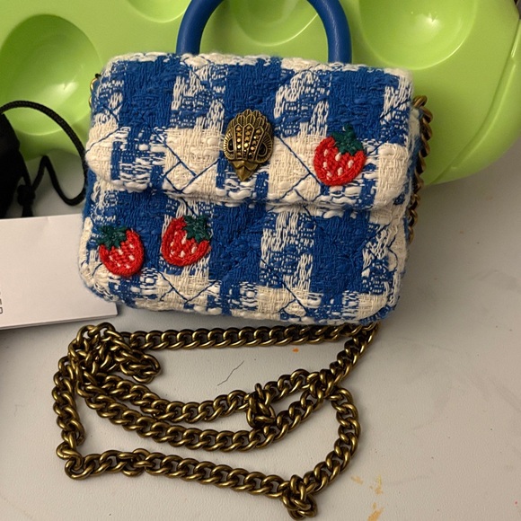 Kurt Geiger Blue and White Patterned Mini Bag - Picture 3 of 8